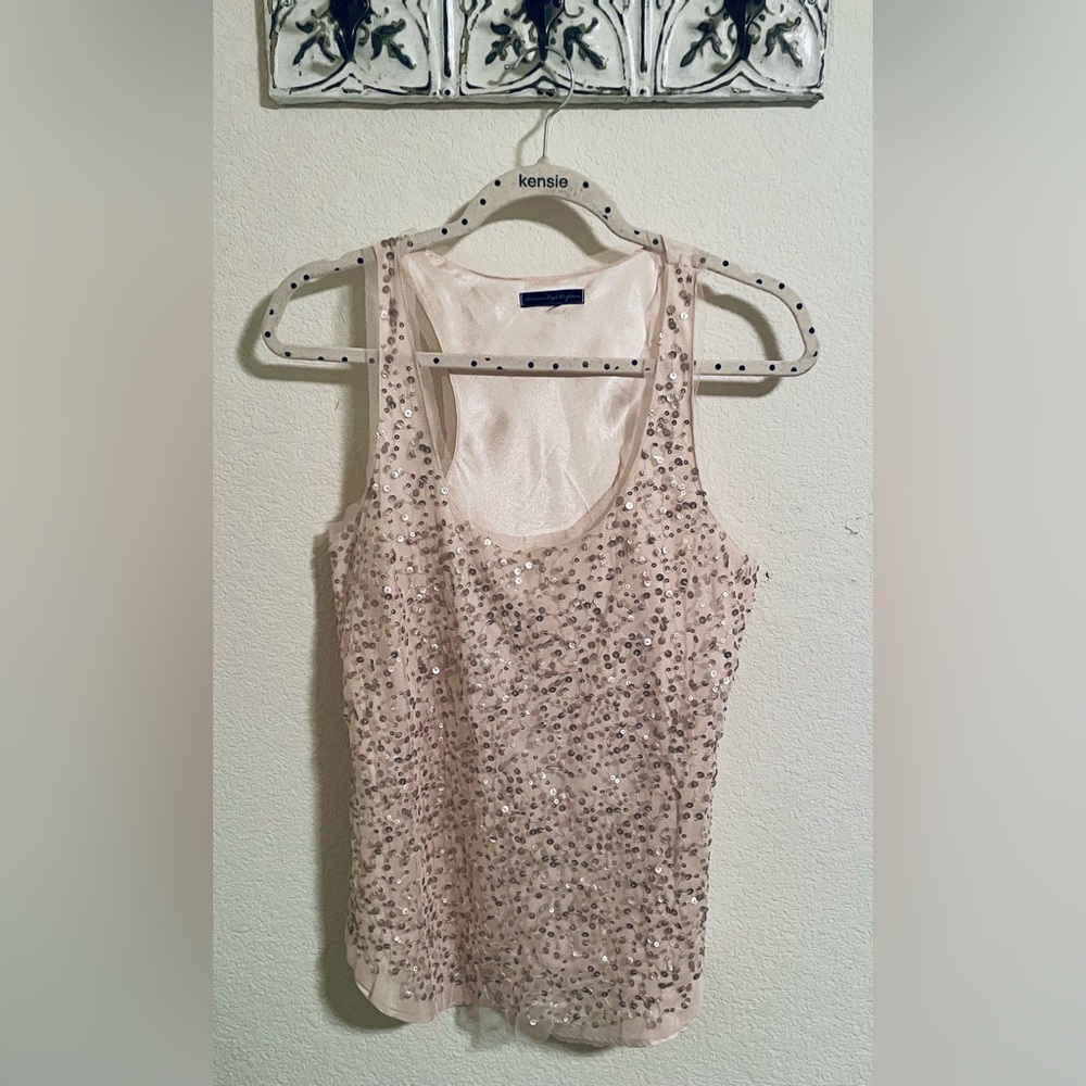 American Eagle - Sequins - Sparkle - Glam - Tank - Festival - Club - Pink - 10